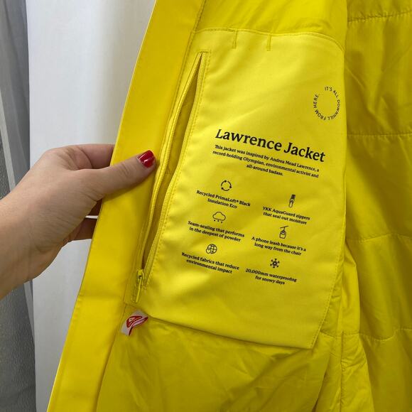 Halfdays Lawrence Ski Jacket Lightning Primaloft Women’s Small Yellow - Picture 7 of 10